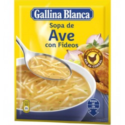 Sopa sobre de ave con fideos