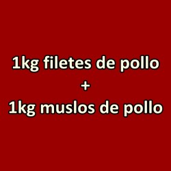 1kg Filetes de Pollo + 1kg Muslos de Pollo